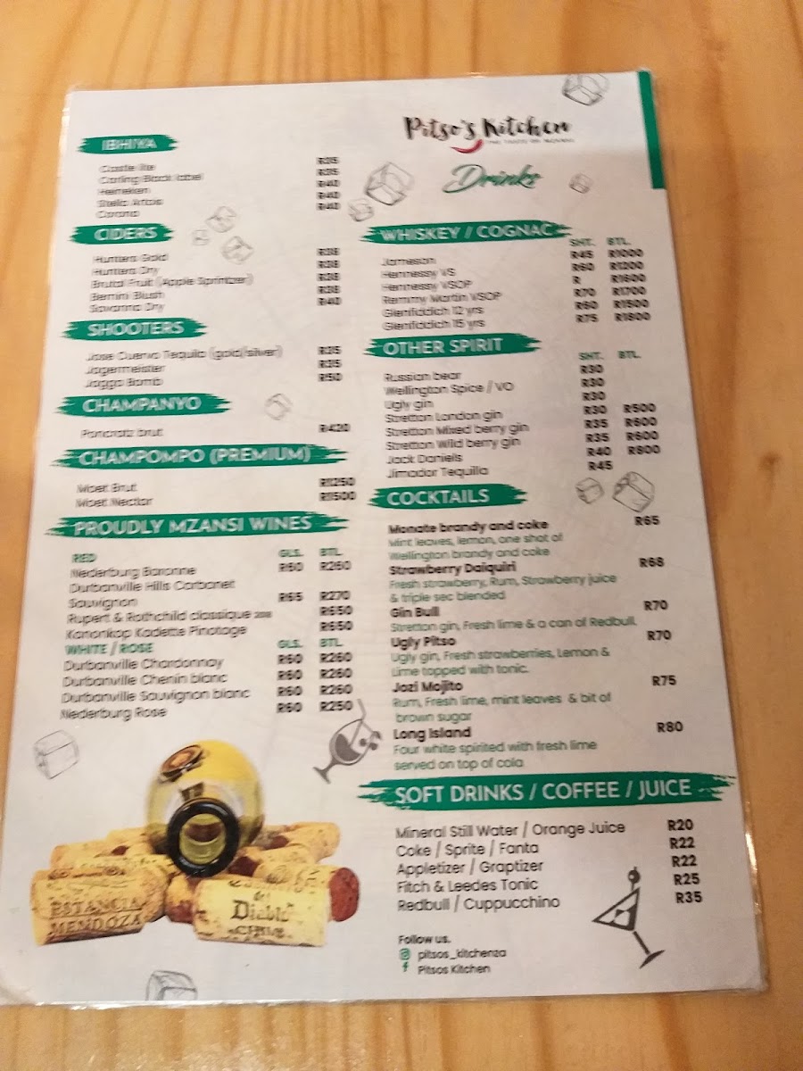 Menu Pitso's Kitchen Waterfront-1